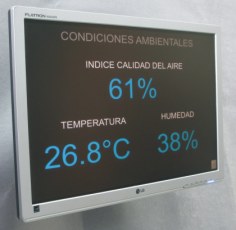 Large digital analogue data TFT/LCD/LED screen indicator (CO2, Temperature, Humidity, Air quality ).
