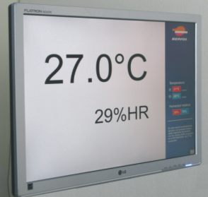 Large temperature and humidity display indicator .TFT/LCD/LED screen.