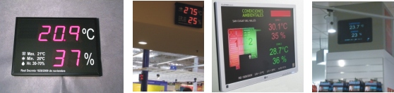 Large_digital display indicator and TFT/LCD/LED visualizator for temperature, humidity, air quality and all kind of analogue data