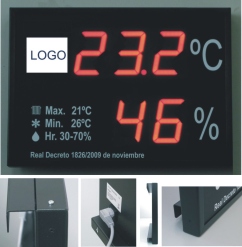 Large segments digital diplay indicator/visualizator DTH Temperature and humidity according RITE RD1826