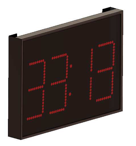 Indicador/ visualizador displays segmentos DTH Temperatura y Humedad segun RITE RD1826