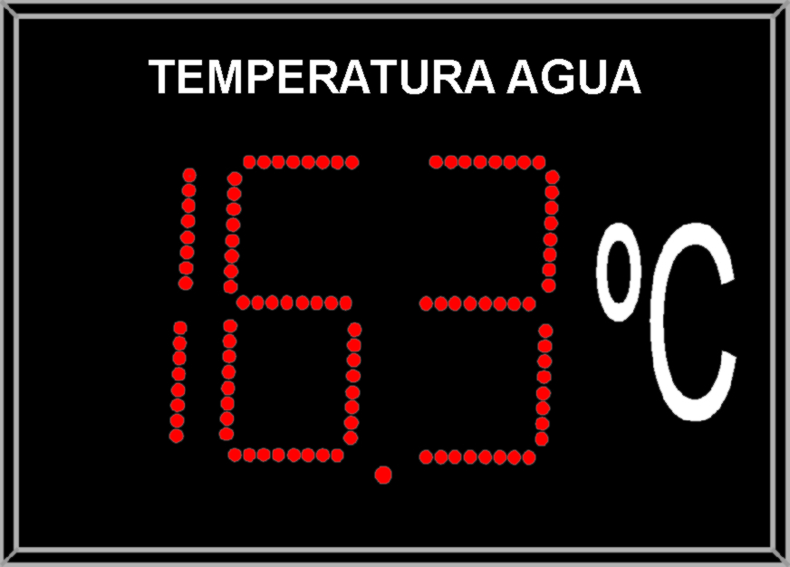 Indicador/ visualizador displays segmentos DTH Temperatura y Humedad segun RITE RD1826