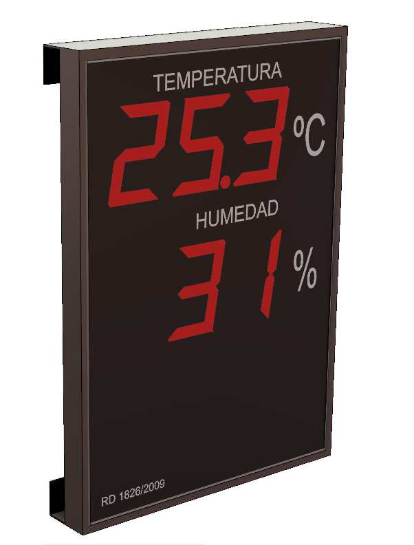 Indicador/ visualizador displays segmentos DTH Temperatura y Humedad para piscinas