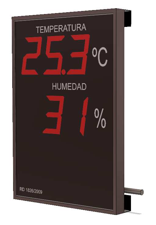 Indicador/ visualizador displays segmentos DTH Temperatura y Humedad para piscinas
